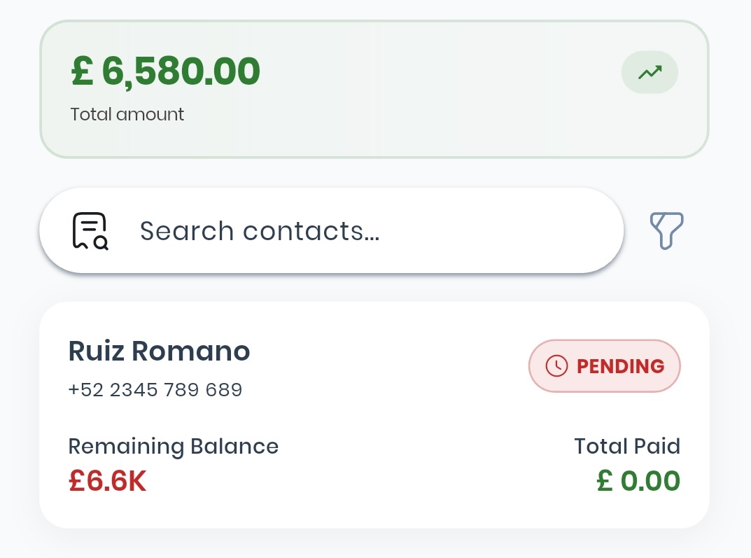 Customer Management Screen