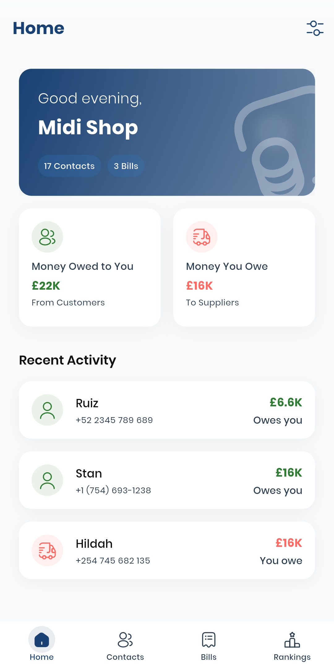 Pesapad App Dashboard